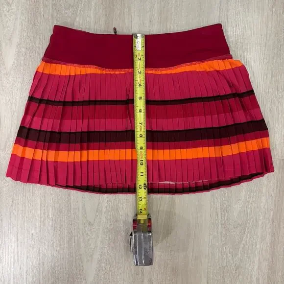 Lululemon Pleated High Rise Women's Tennis Skirt Striped Size 4 - LOT OF 2 - Picture 5 of 12